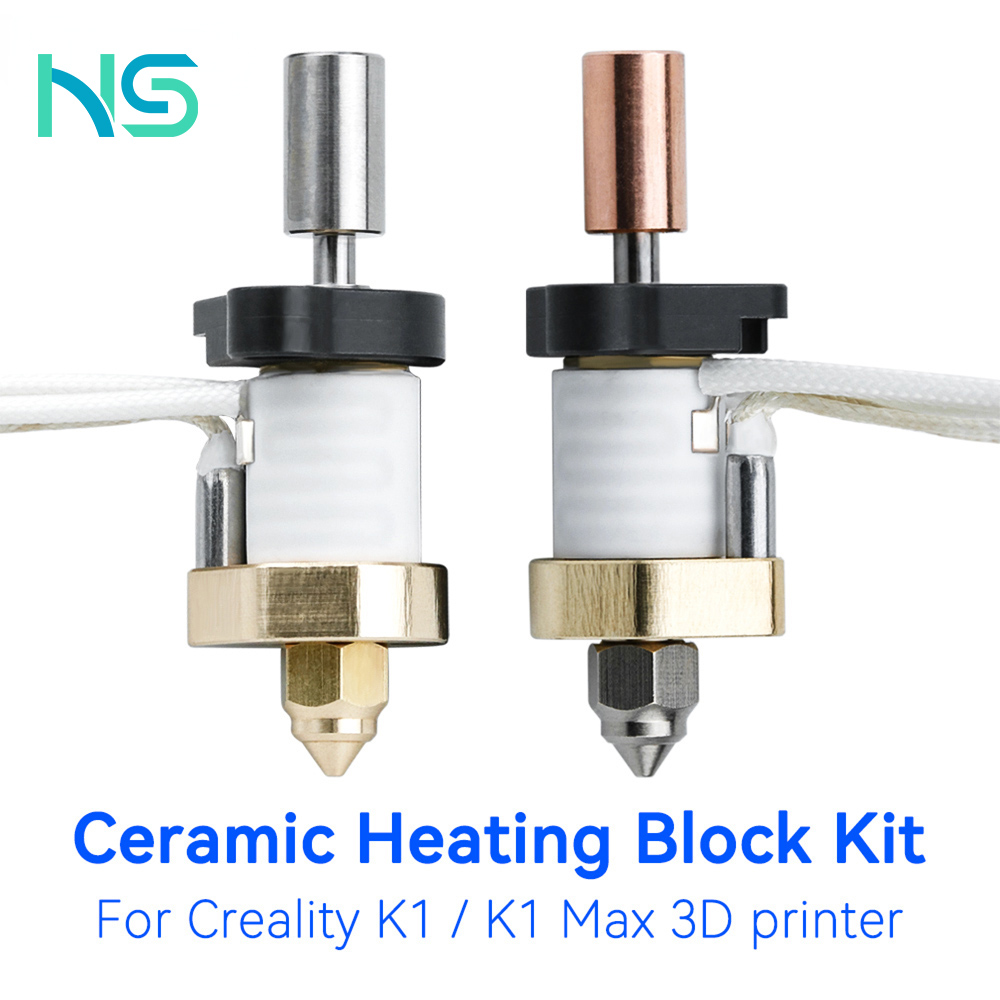 High Flow Ceramic Hotend - ชุดบล็อคความร้อนเซรามิก K1แบบพิมพ์320 °C การไหลสม่ำเสมอการให้อาหาร60W การทำความร้อนสำหรับ K1/K1เครื่องพิมพ์3D